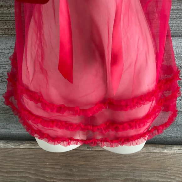 Frederick’s of Hollywood red sheer nightie size large - Picture 3 of 6